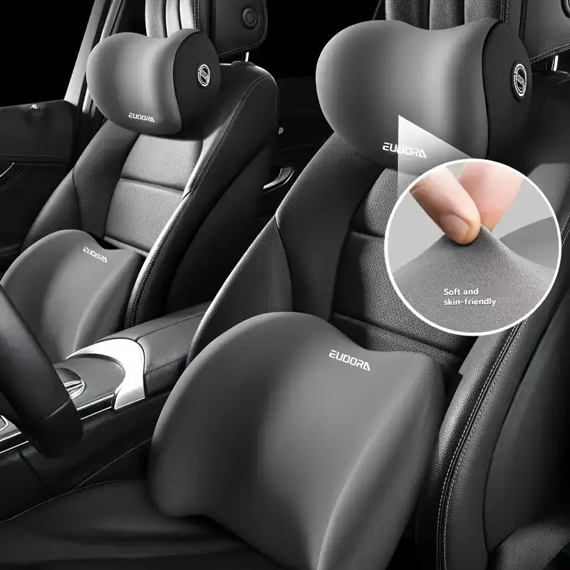 Car Seat Neck & Lumbar Support Set – Instant Back Pain Relief